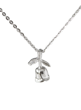 植物原创纯银银锁骨链送你一朵