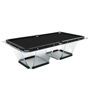 意式轻奢玻璃台球桌别墅家用客厅设计师款艺术标准时尚创意桌球台