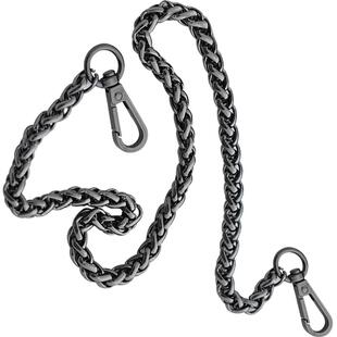 小资饰带 枪黑7mm斜挎单肩手拎龙骧包带配件 不打结不扭顺滑肩带