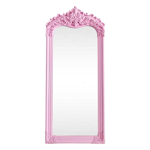 韩版粉色镜子穿衣镜服装店试衣镜全身镜ins女神摄影拍照镜装饰镜