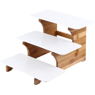 森系甜品台展示架零食水果下午茶点心架陶瓷生日蛋糕托盘冷餐摆台