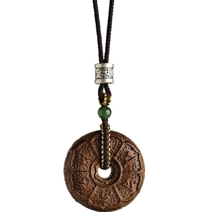 沉香平安扣吊坠男士女2026年新款挂饰实用的生日礼物木质高档项链