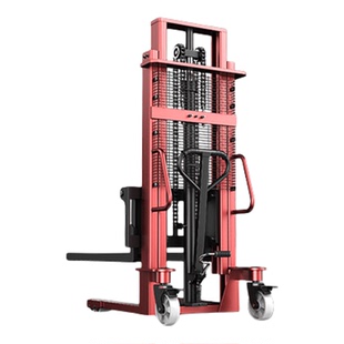 沪工2吨手动堆高车液压升降叉车油压升高车搬运装卸车铲车推高车