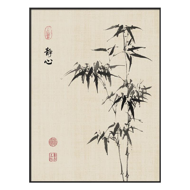 盈浩茶室背景墙装饰画