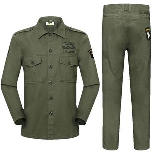 户外空降师套装纯棉迷彩服男秋季野战加厚多袋表演军训服工作服女