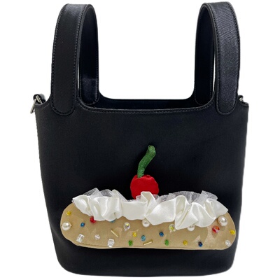 CTANDJIM蛋糕绸缎水桶包