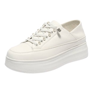 森达小白鞋女款2025秋新商场同款简约厚底舒适运动休闲鞋XQD01CM5