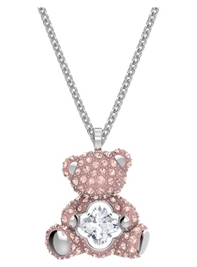 情人节礼物心动泰迪熊999锁骨链