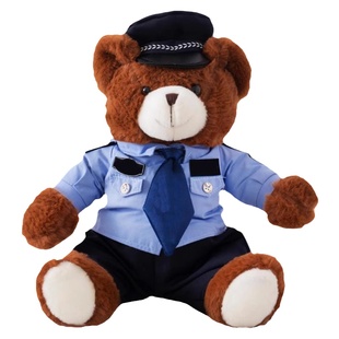 蜀黍家警熊公仔定制警察公仔小熊警察玩偶玩偶熊单位周边文创礼品