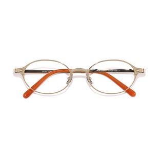 韩国ins博主同款椭圆框书呆子眼镜可配度数钛架防蓝光平光眼睛女