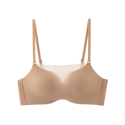 美背细肩带粉底液小胸聚拢文胸