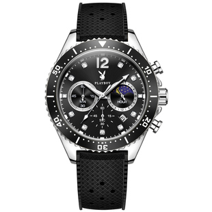 花花公子男士手表男款机械表名牌学生石英正品男表送男友生日礼物