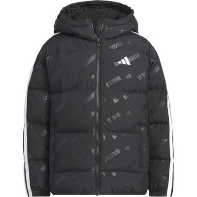 滔搏adidas阿迪达斯大童保暖鸭绒连帽羽绒服运动休闲外套KC5919