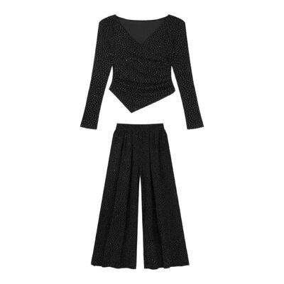 PECH DE MAI 25新款女士时尚闪烁流星针织套装银泰百货 301601