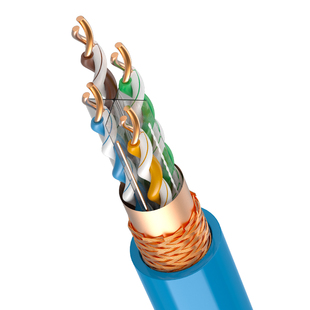 安普华通信超五六类网线家用室内外千兆无氧铜双屏蔽POE监控6类线