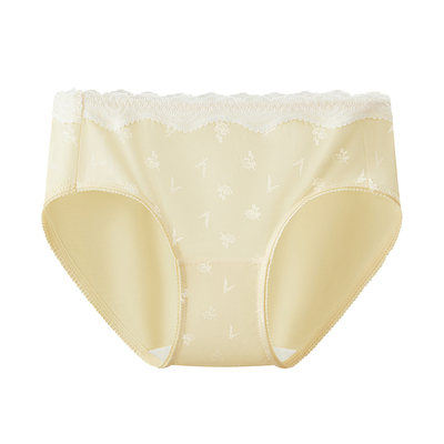有棵树法式蕾丝碎花女士内裤全棉裆抗菌中腰透气少女生式三角内裤