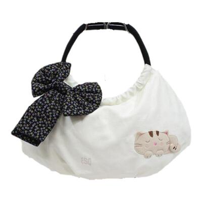 esq猫咪纯棉帆布包单肩包女式