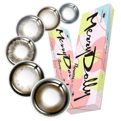 MerryDolly玛丽朵丽美瞳年抛2片花儿系列非离子自然隐形近视眼镜