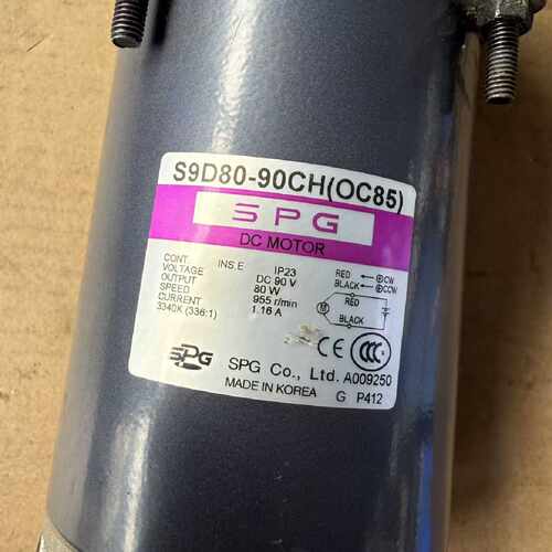 拆机一个二手韩国SPG直流减速电机S9D8090CHOC