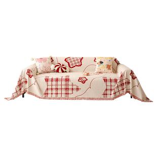 客厅沙发巾2026新款冬加厚毛绒保暖套罩一整张全盖防猫抓盖布防滑