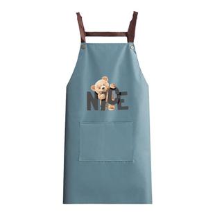 围裙家用厨房做饭防水防油污渍可擦手新款成人工作服男女围腰罩衣