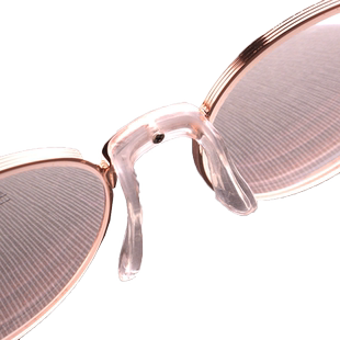 儿童成人眼镜金属架马蹄硅胶一体式U型托叶减压软鼻垫连体鼻托