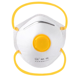 朝霞防尘口罩防工业粉尘头戴式杯型带呼吸阀打磨专用活性炭kn95