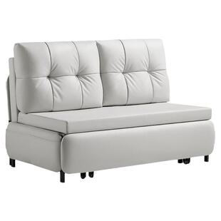 林氏家居奶油风可调节折叠伸缩两用沙发床客厅小户型新款林氏木业