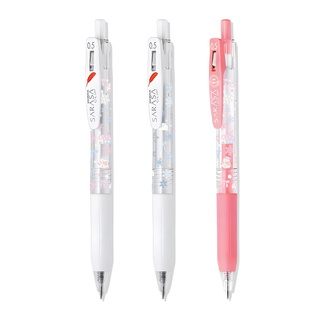 日本ZEBRA斑马JJ99冬日雪花羽毛按动中性笔雪天JJ15白杆限定款0.5签字笔少女心学生用刷题考试用笔DIY款圣诞