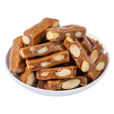 海盐巴旦木太妃糖坚果杏仁花生酥糖软糖果年货零食纯手工果仁焦糖