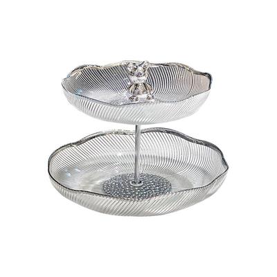 高档零食摆放盘客厅新款玻璃盘子