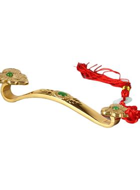 金属随葬后辈发财盒装墓穴摆件