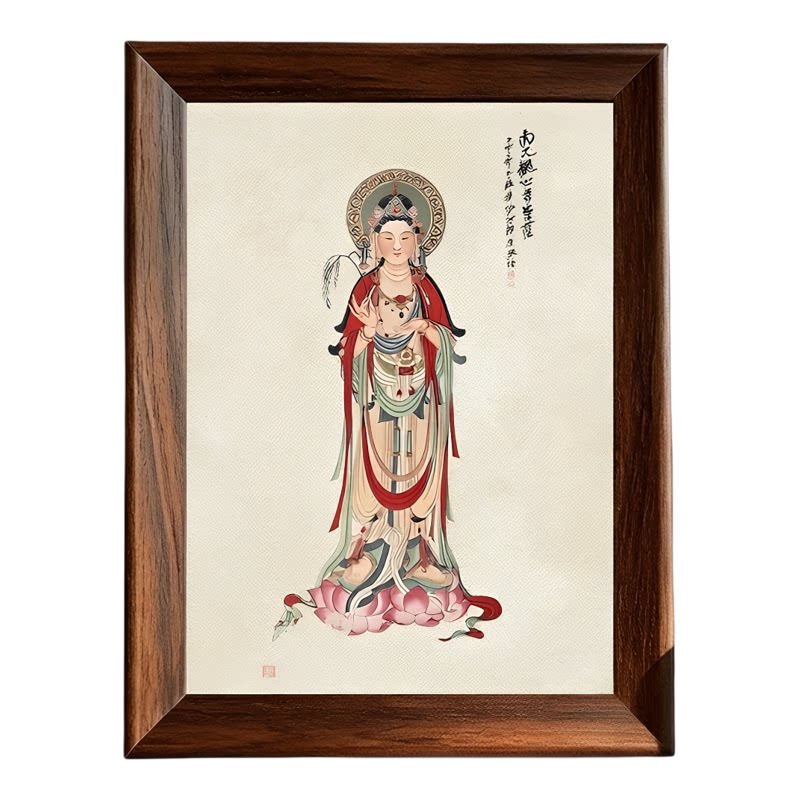 高清复刻杨柳观音祈福装饰画