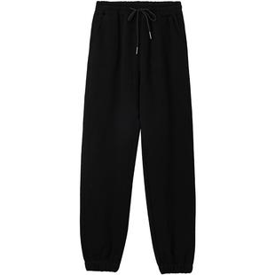 束脚运动裤女秋冬季加绒2025新款宽松卫裤小个子休闲灯笼防风裤子