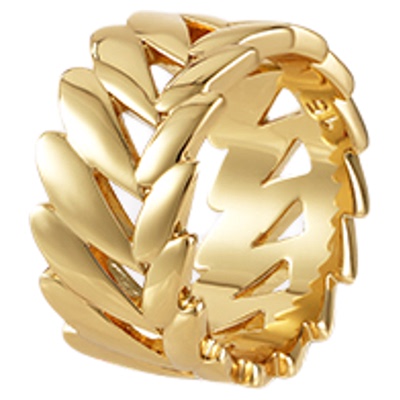 RCRetroChic金色麦穗戒指高级