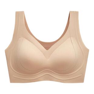 大胸显小隐形无痕防下垂提拉款全罩杯薄款聚拢美背文胸粉底液内衣