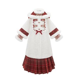 十三余童装[红梅喵喵]中国风女童汉服新款刺绣女童套装冬季
