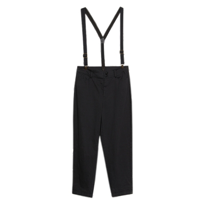 谜底长裤女春季新款简约百搭可拆卸背带休闲裤女231MK0161