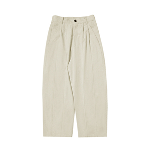 350g嘿马七作日系复古春休闲裤男潮牌弯刀宽松阔腿裤灯芯绒长裤子