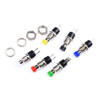 P110优质金属7MM自通按按钮