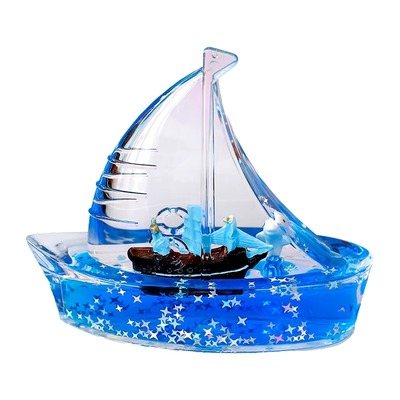 一帆风顺帆船模型减压工位摆件