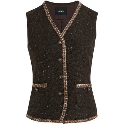 LANDI绵羊毛香风时尚马甲