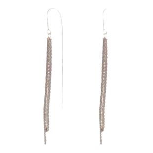 波光粼粼耳环 925银针闪耀满天星流苏长款耳线气质冷淡风独特耳饰