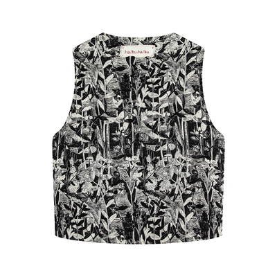 Haiku “Tile Floor”  两面穿装饰面料肌理感背心马甲