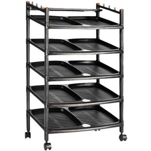 旋转鞋架简易多层可移动带轮子大容量塑料入户鞋柜家用门口省空间