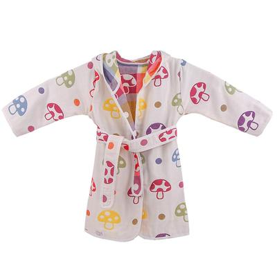 六层纱布不掉毛吸水儿童浴袍