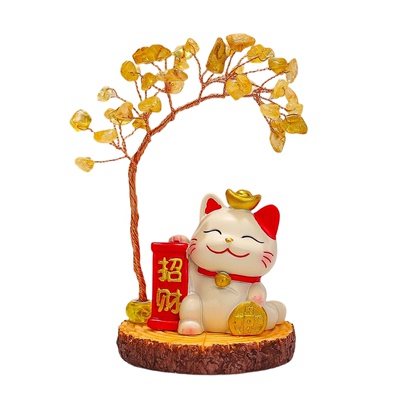 招财猫可爱办公室桌面创意小摆件