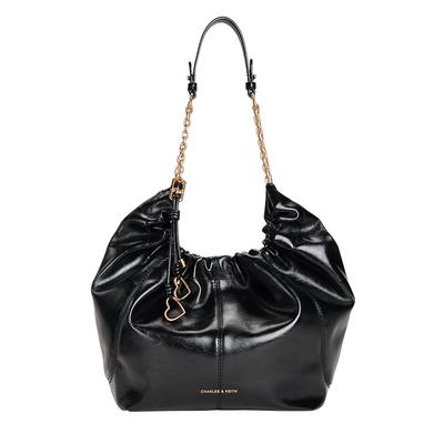 CHARLES&KEITH26春季新款CK2-40151610带包挂油蜡皮大容量托特包