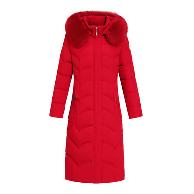 中老年妈妈羽绒棉服女士长款过膝