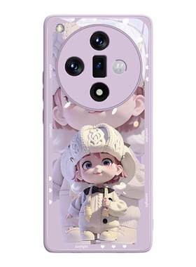 OPPOfindX7阳光女孩玻璃手机壳